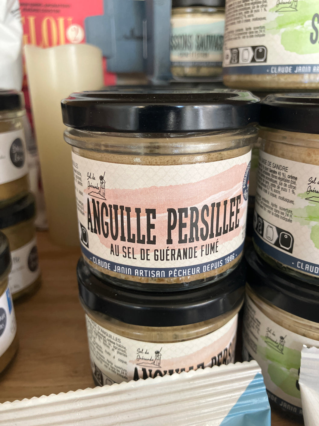 Anguille Persillée au sel fumé, Claude Janin artisan pêcheur, 100g