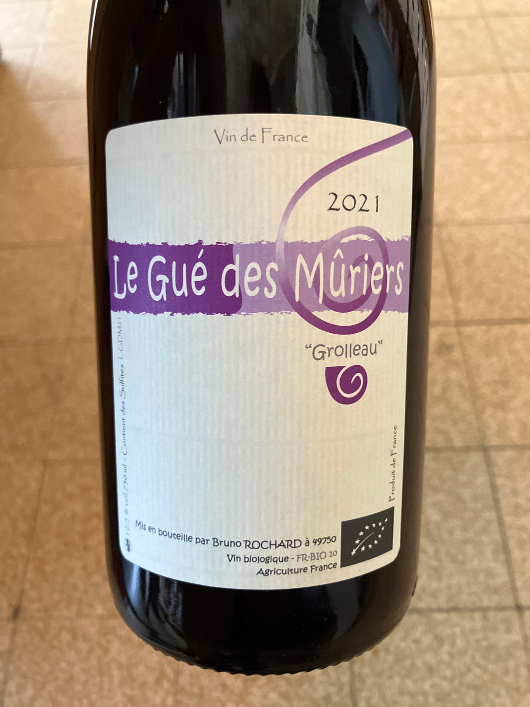 Le Gué des Muriers 2021, Domaine de Mirebeau, 75cl