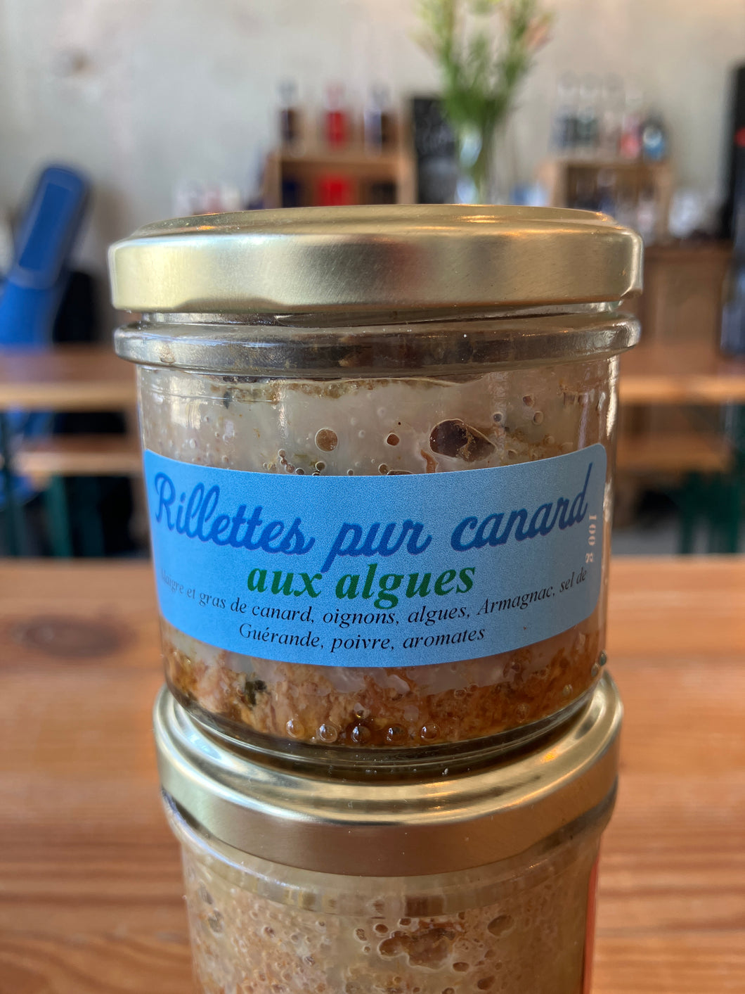 Rillettes pur canard aux algues, 100g, Les Délices du Petit Gué