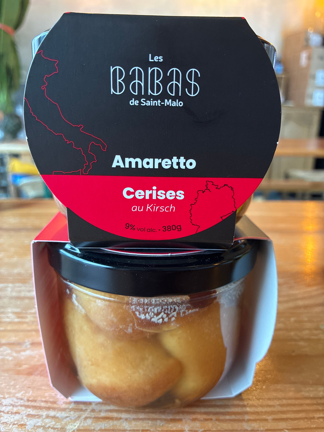 Baba Amaretto Cerises, Les Babas de Saint-Malo, 380gr