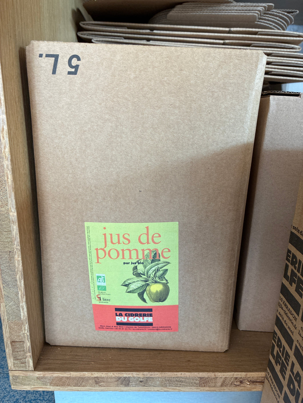 Bib Jus de Pomme, Cidrerie du Golfe, 5L