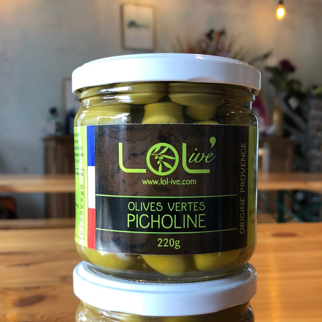 Olives Picholine nature, 220g, LOL’ive