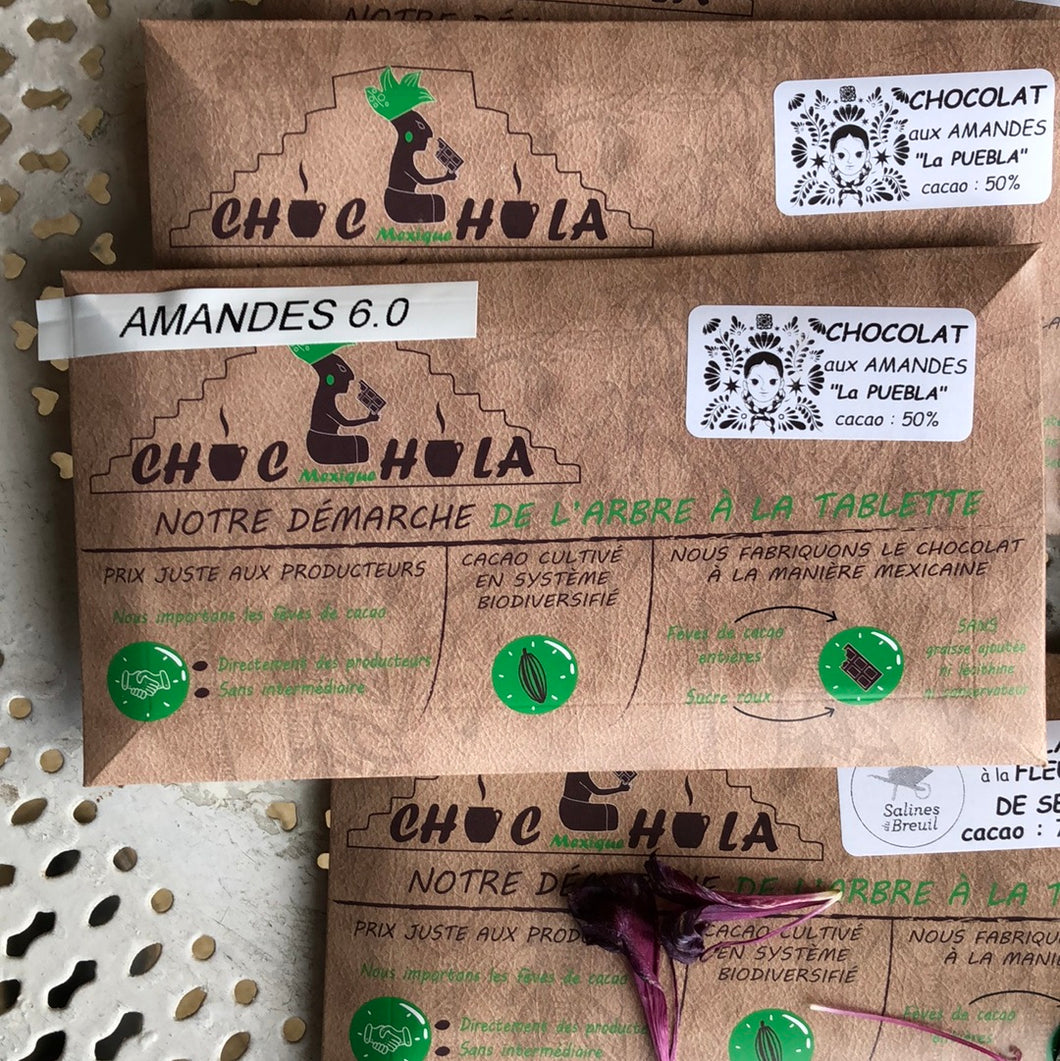 Choc-Holà Amandes La Puebla, tablette de chocolat 100g
