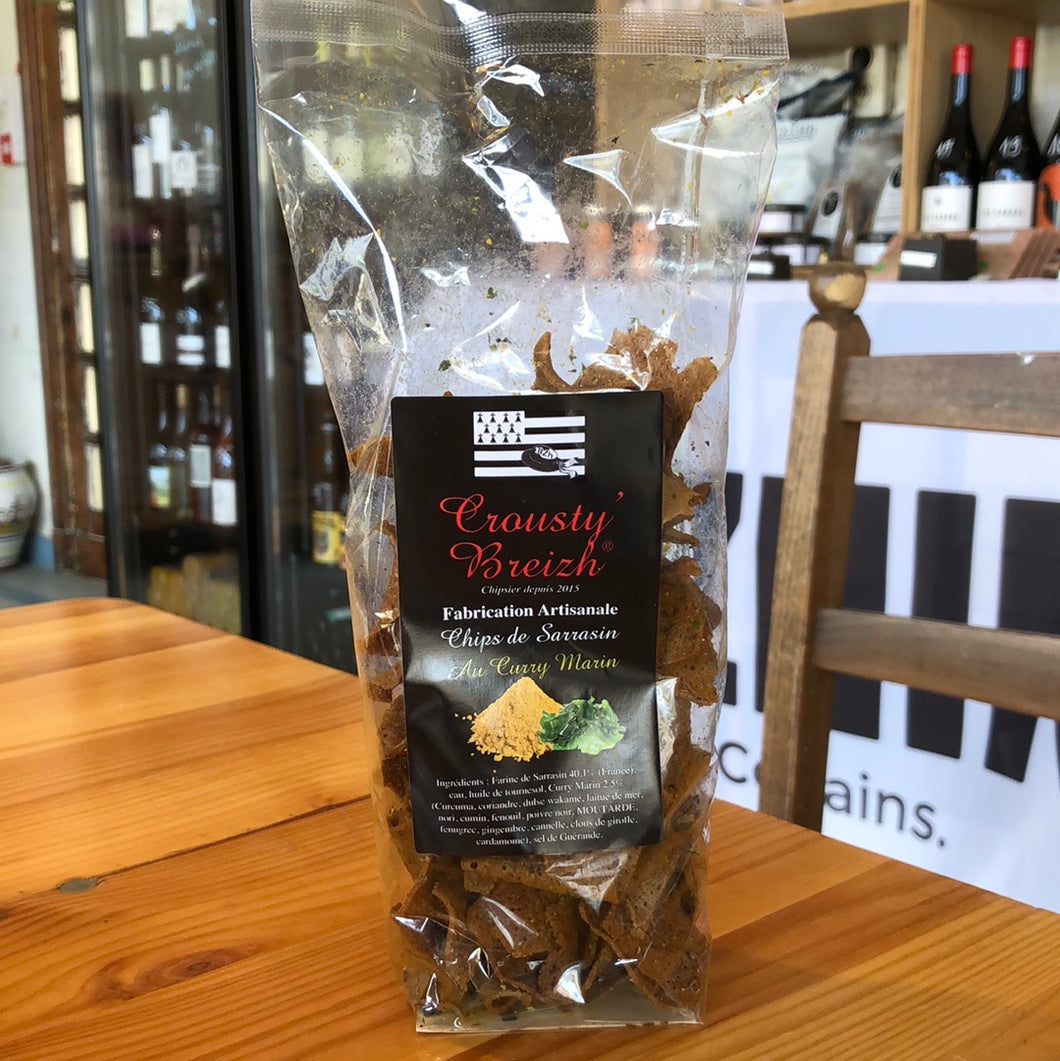 Chips de Sarrasin Curry Marin, Crousty’Breizh, 100g