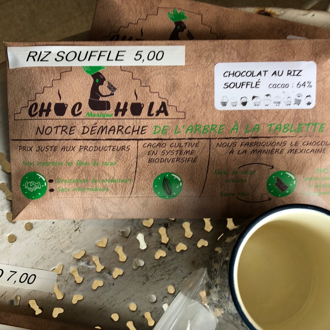 Choc-Holà riz soufflé, tablette de chocolat 70g