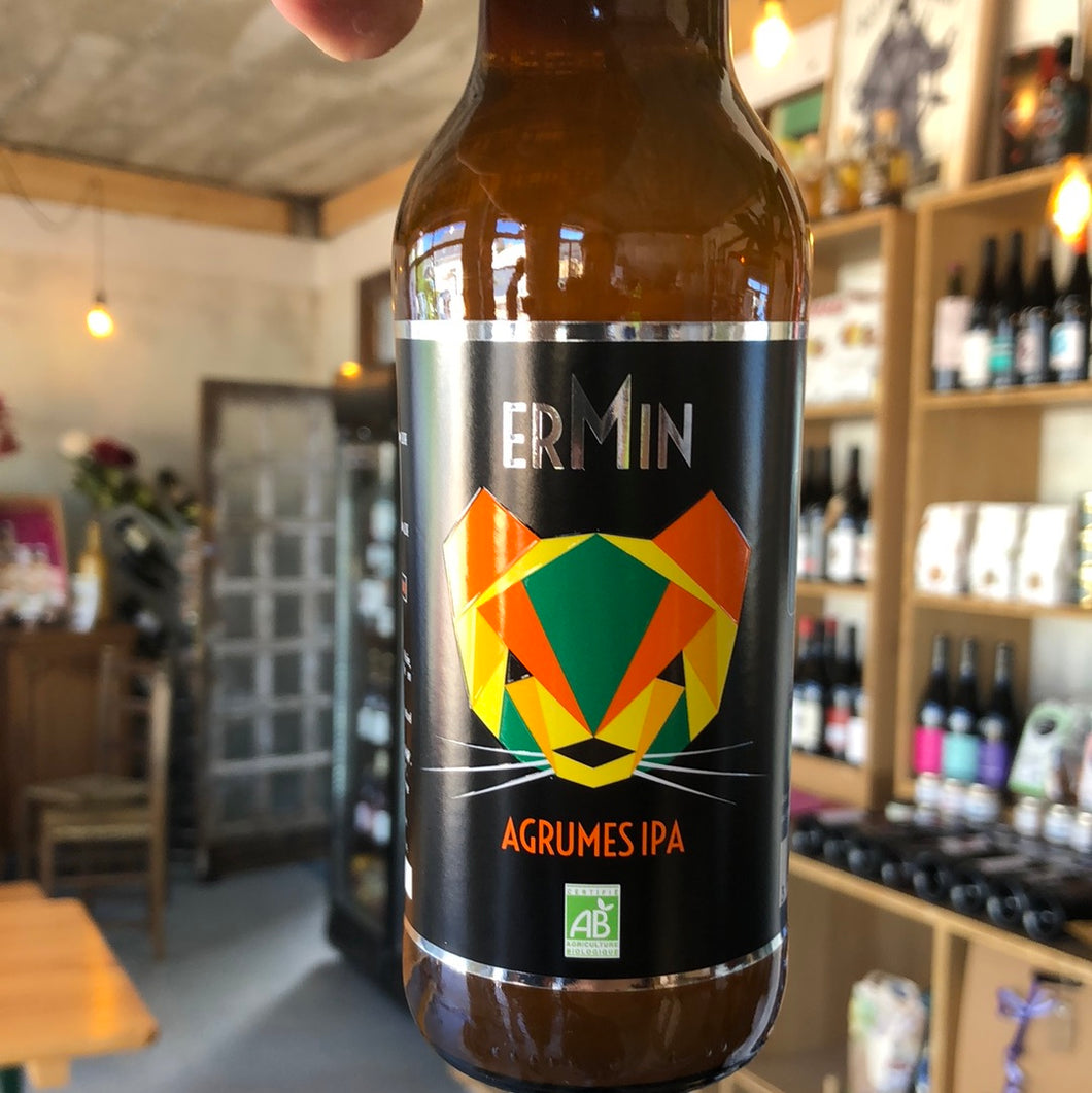 IPA Agrume, bière artisanale bio, Ermin, 33cl